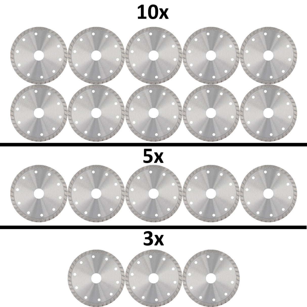 Disco diamantato da taglio Disco diamantato per smerigliatrice angolare Diametro 125 mm - Universale - Turbo