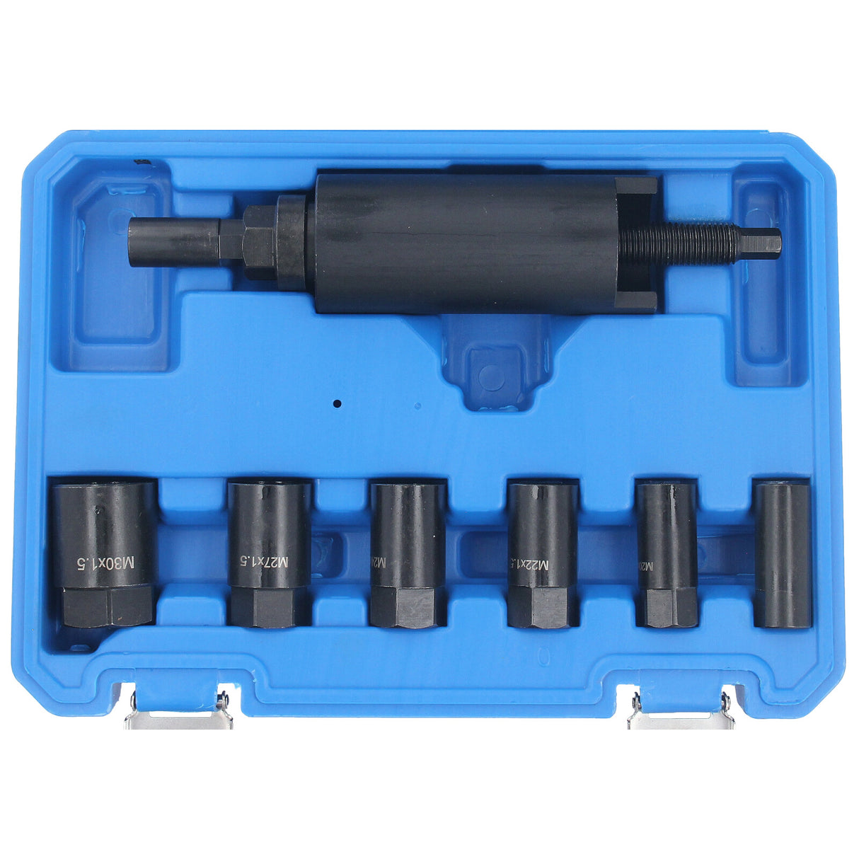 Ball-bearing puller mechanism of the drive shaft installation tool, highlighting its high-strength steel construction.