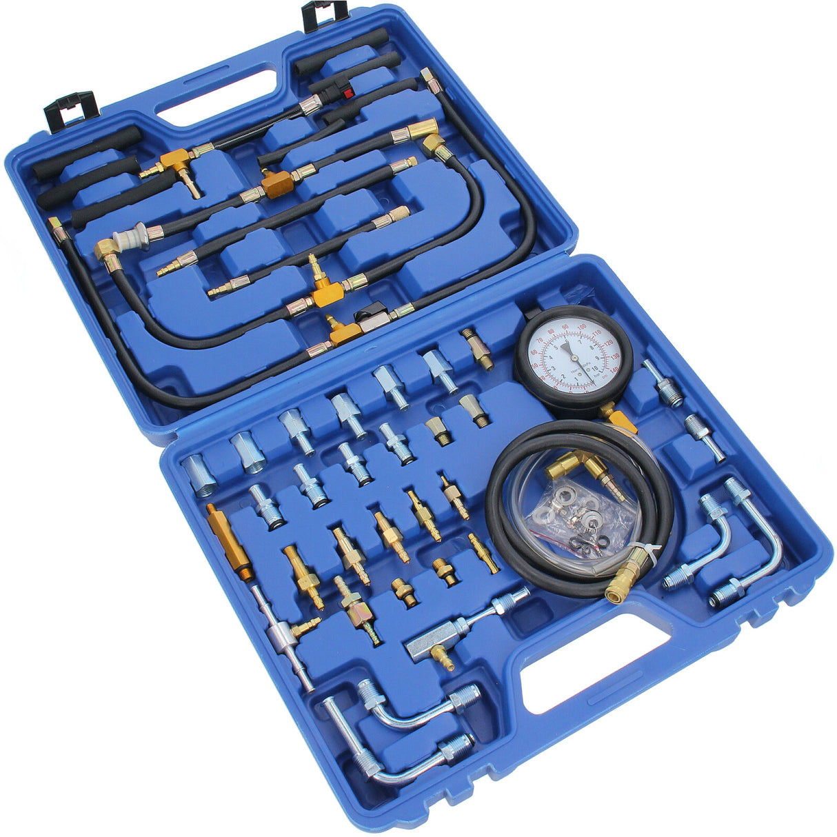 Tester di pressione della benzina Tester di pressione Strumento del sistema di iniezione Tester di compressione 0-8 BAR 120 Psi