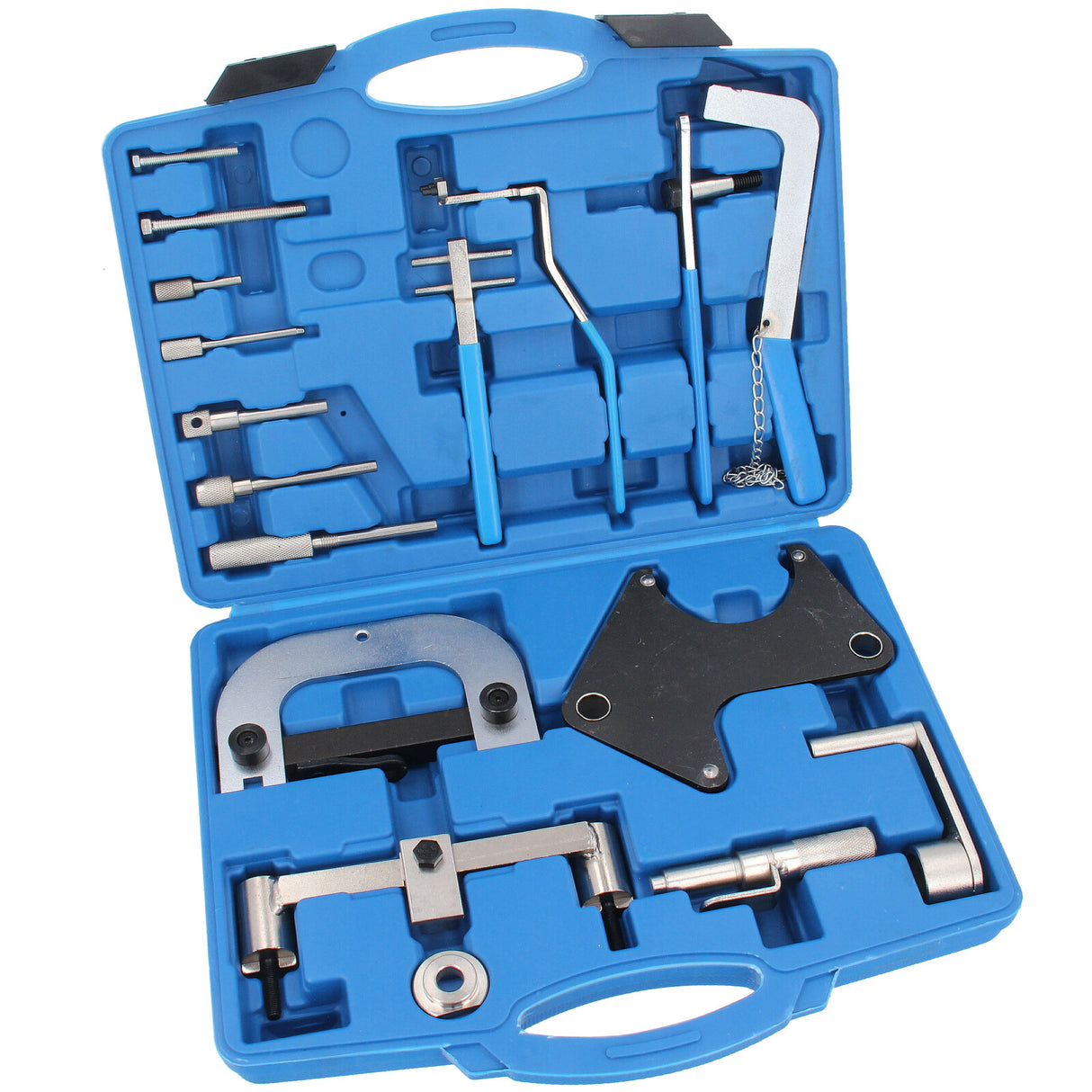 Strumento per cinghia di distribuzione GEPCO RENAULT CLIO LAGUNA SCENIC Strumento speciale da 15 pezzi per la sostituzione delle cinghie di distribuzione per Opel completa