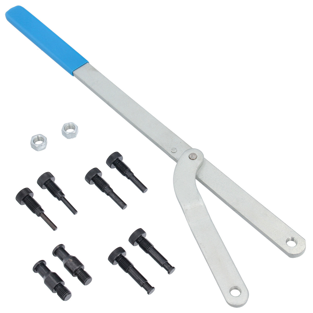 Set di 11 utensili per la sostituzione della cinghia di distribuzione dell'albero motore e della ruota dentata dell'albero a camme