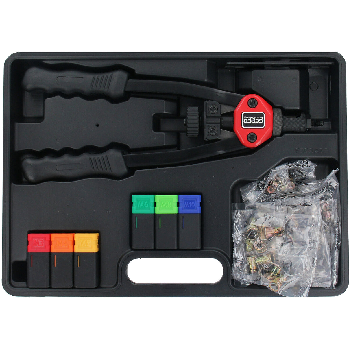 Pinza per rivetti professionale Pinza per rivetti Dadi Rivetti M3 M4 M5 M6 M8 M10 Coppia di pezzi di tensione