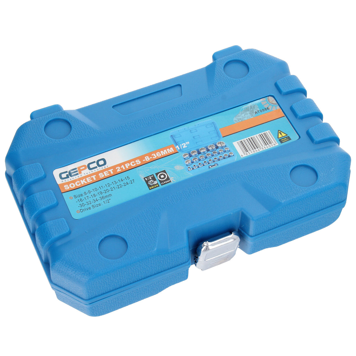 Set di chiavi a bussola da 21 pezzi, bussole multi-dente esterne, bussola da 8-36, dado a 12 taglienti, 1/2 pollice