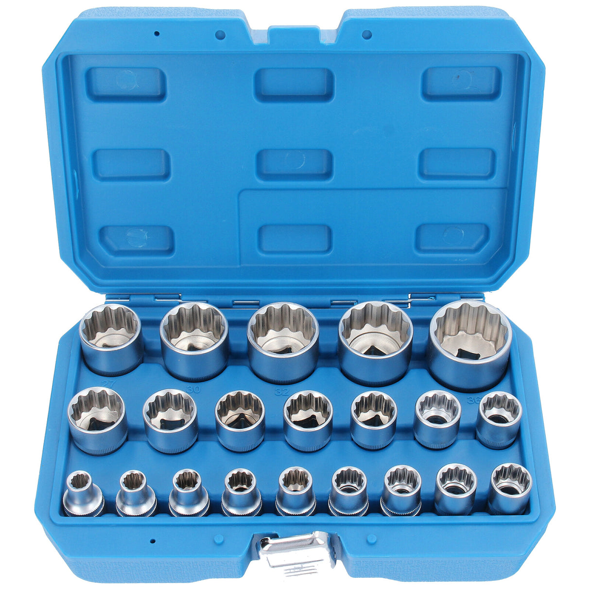 Set di chiavi a bussola da 21 pezzi, bussole multi-dente esterne, bussola da 8-36, dado a 12 taglienti, 1/2 pollice