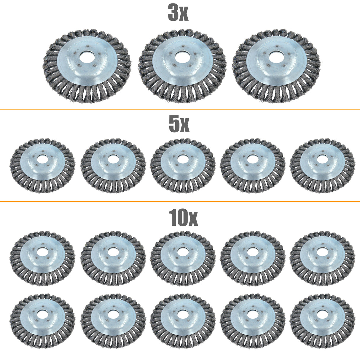 Spazzola professionale per erbacce 3/5/10 pezzi 25,4x150mm decespugliatore annodato