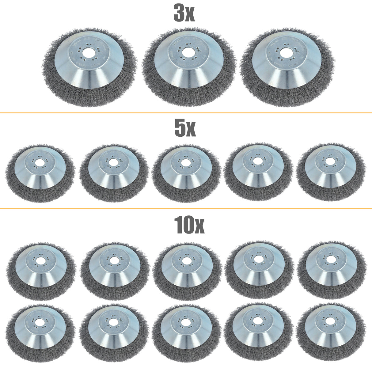 GEPCO 3/5/10 pezzi spazzola professionale per erbacce, spazzola per erbe selvatiche, spazzola per giunti, morbida 25,4 x 200 mm
