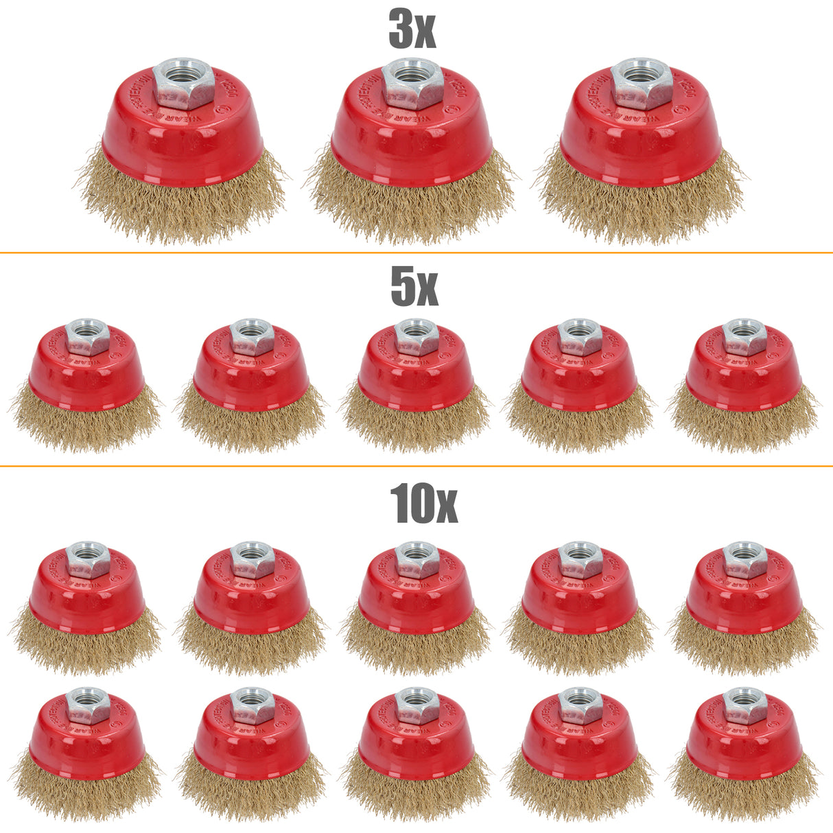 3/5/10-pz spazzola a tazza spazzola metallica Ø 75mm M14 Flex smerigliatrice angolare rivestita in ottone