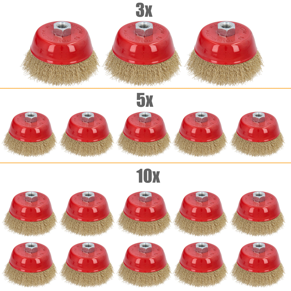 3/5/10-pz spazzola a tazza spazzola metallica Ø 100mm M14 Flex smerigliatrice angolare rivestita in ottone