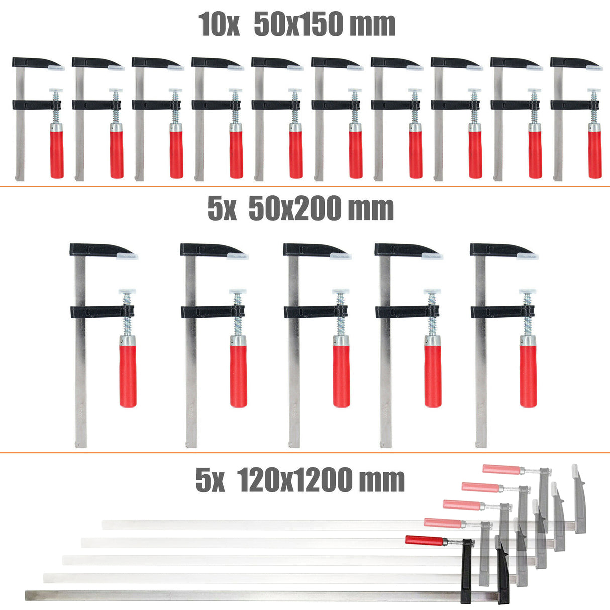 1/5/10 morsetto a vite morsetto a vite morsetti a vite manico in plastica manico in legno morsetto di serraggio
