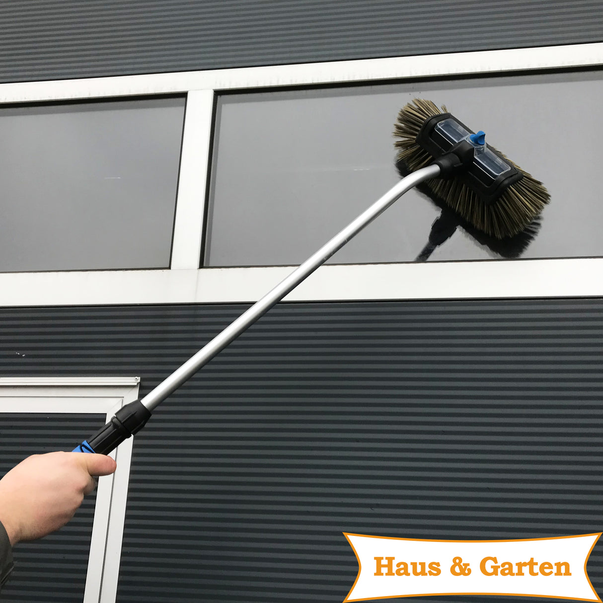 Spazzola telescopica per autolavaggio Spazzola per lavaggio con contenitore per shampoo 115 - 175 cm Autocarro