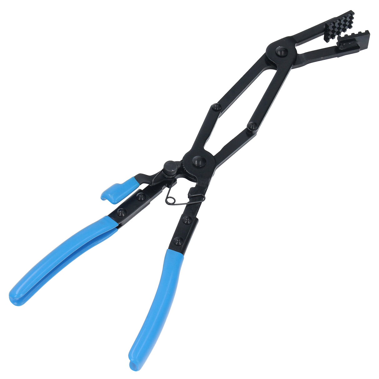 Pinza per fascette stringitubo a doppio snodo pinza angolata apertura 50 mm lunghezza 430 mm