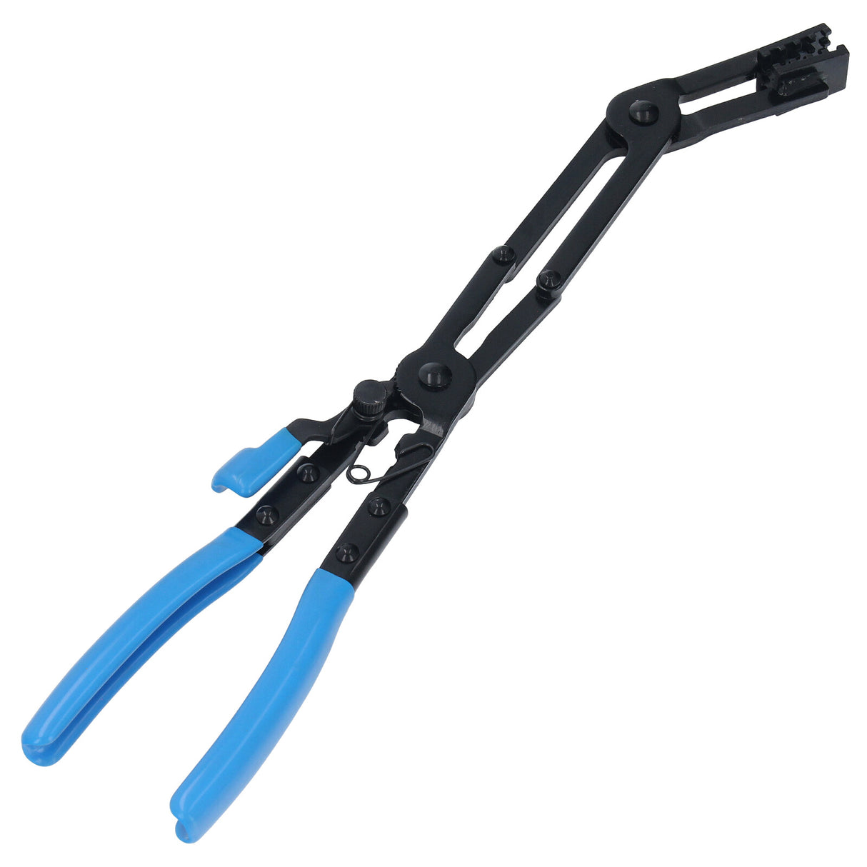 Pinza per fascette stringitubo a doppio snodo pinza angolata apertura 50 mm lunghezza 430 mm