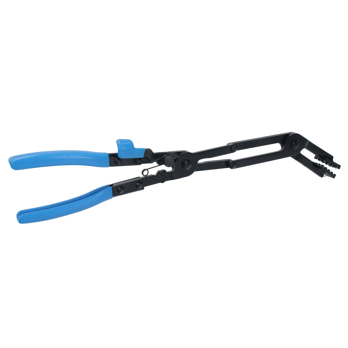 Pinza per fascette stringitubo a doppio snodo pinza angolata apertura 50 mm lunghezza 430 mm