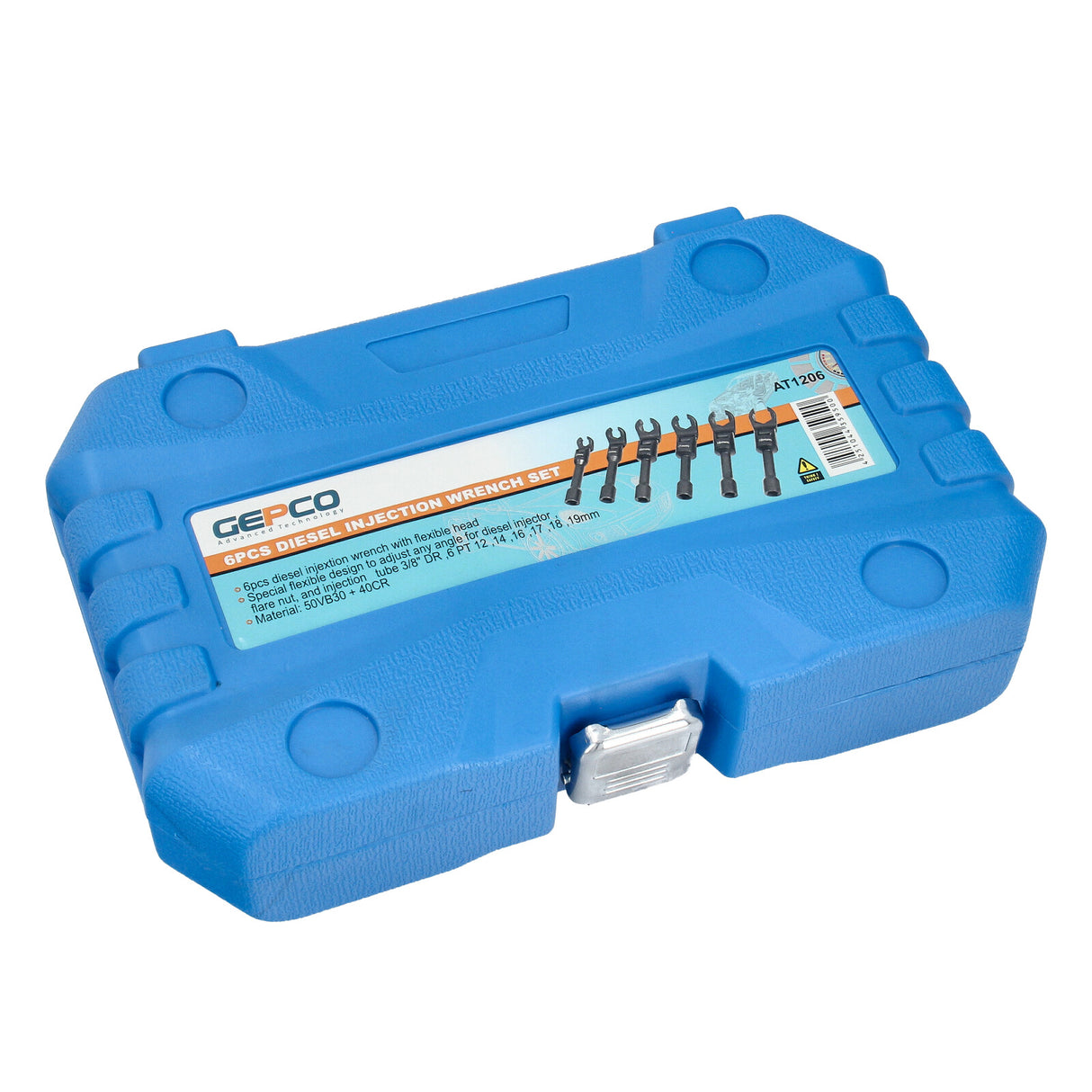 6 chiavi 3/8" 12-14-16-17-18-19 mm per iniettori diesel