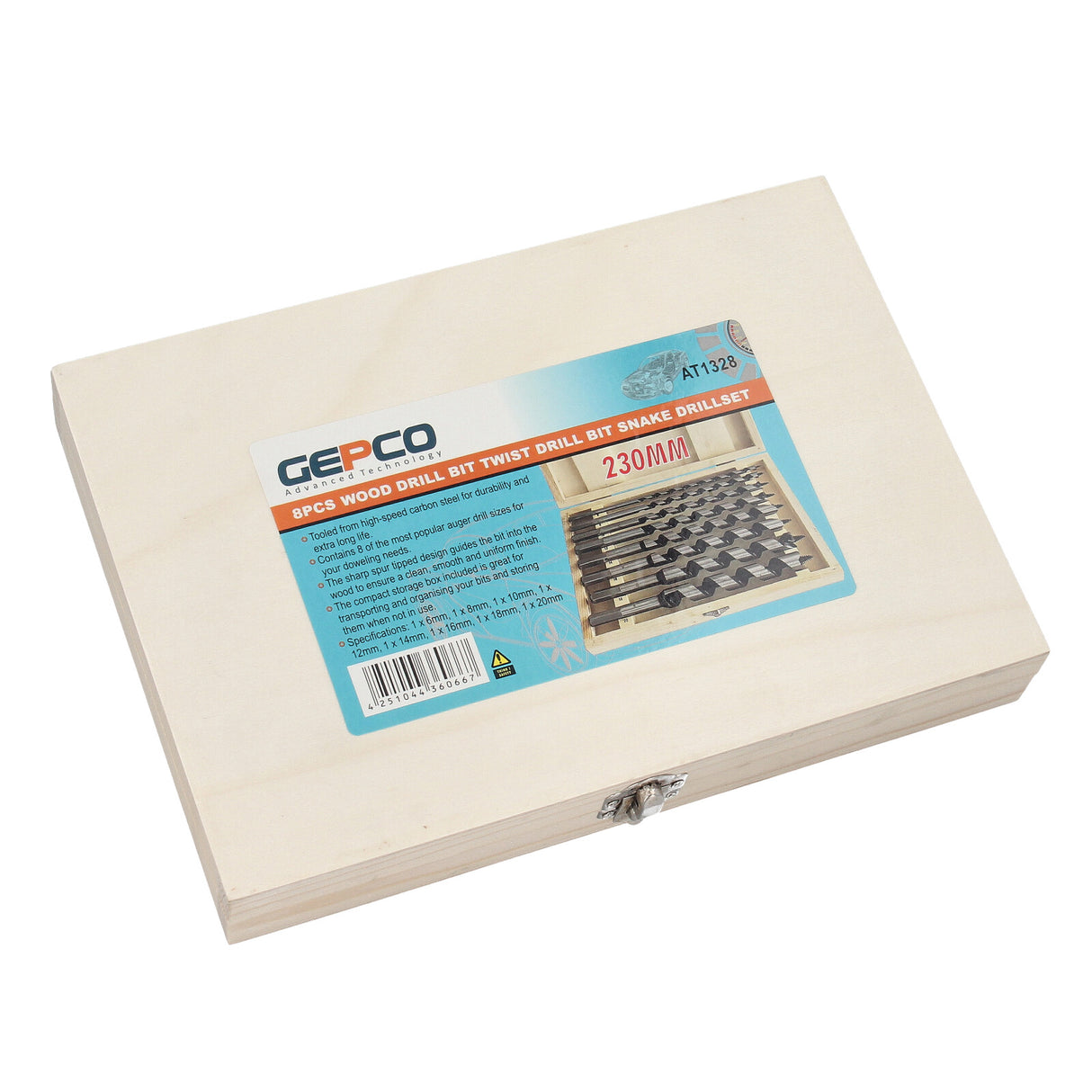 Set di 8 punte per trapano a coclea da 230 mm - punte per legno per travi