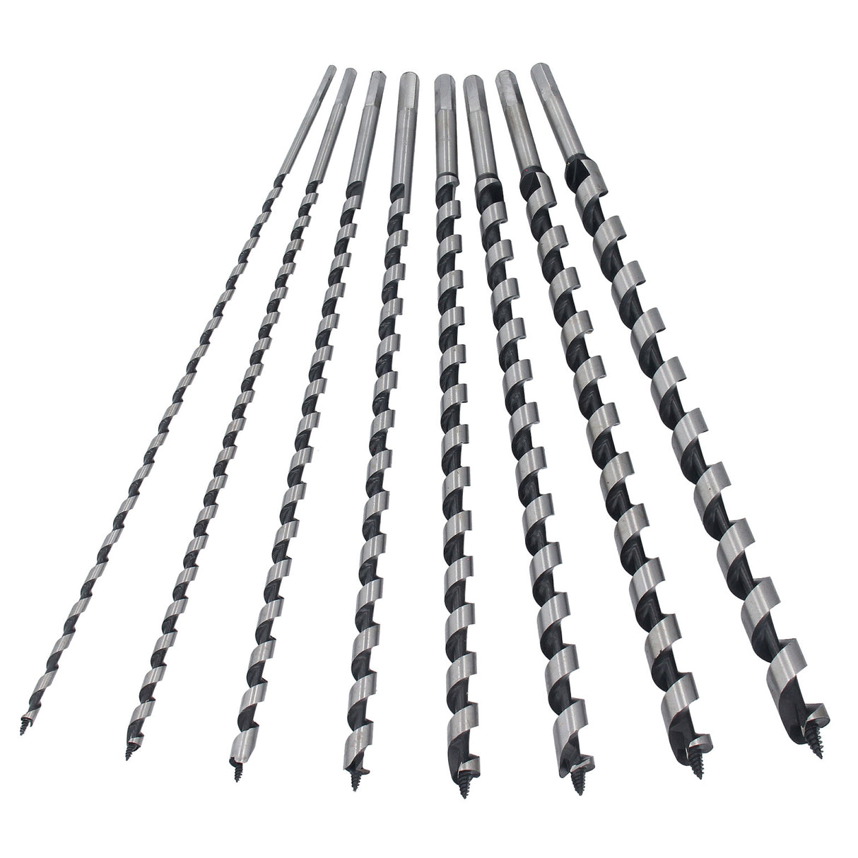 Set da 8 pezzi di punte per trapano a coclea, punte per trapano per legno, punte elicoidali, punte per trapano per travi, punte lunghe da trapano da 460 mm