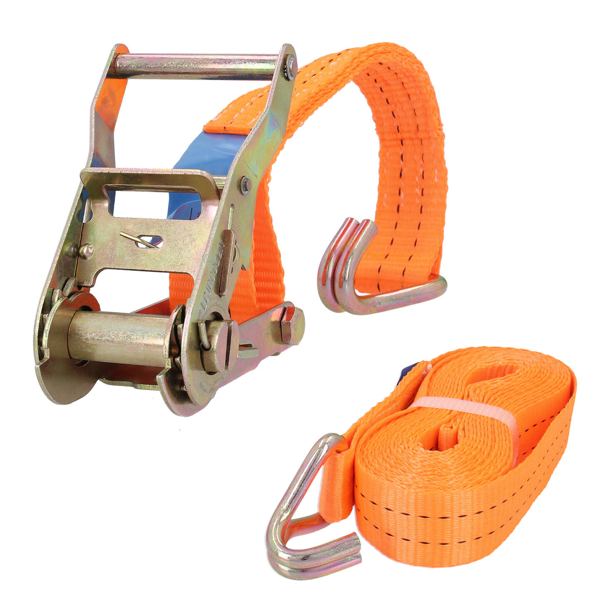 1 x cinghie di tensionamento con cricchetto e gancio 6m 2000kg TÜV GS cinghie a cricchetto 2 parti