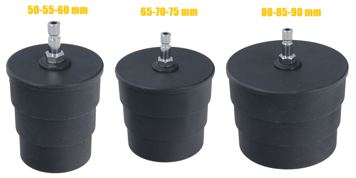 Adattatore di prova con dimensioni 50-55-60 / 65-70-75 / 80-85-90 mm Tester aria di aspirazione turbo