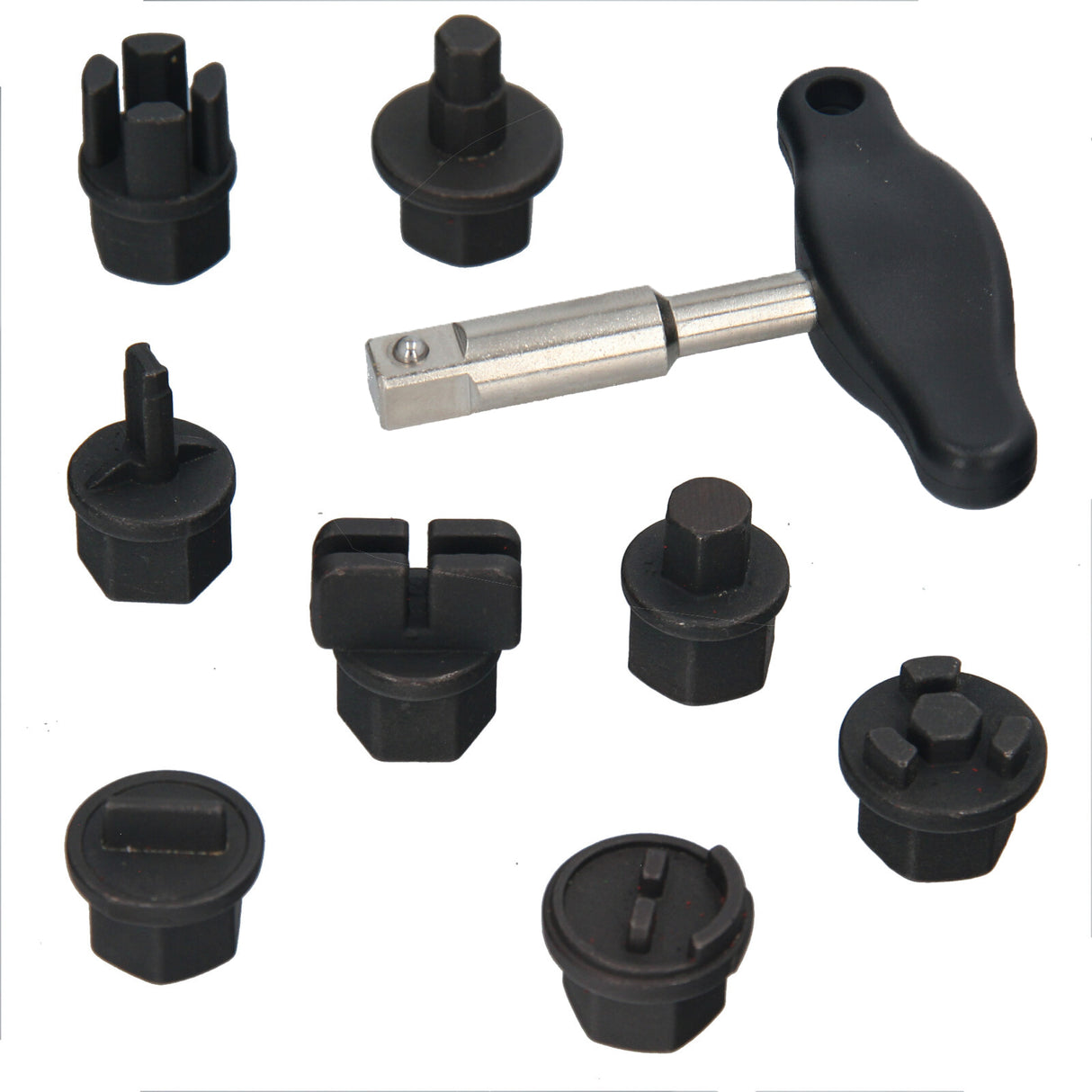Set di profili speciali per servizio olio GEPCO da 3/8" per tappi di scarico olio in plastica, 9 pezzi per Ford
