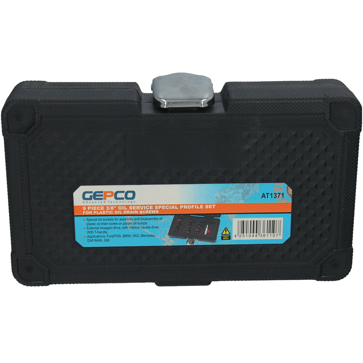 Set di profili speciali per servizio olio GEPCO da 3/8" per tappi di scarico olio in plastica, 9 pezzi per Ford