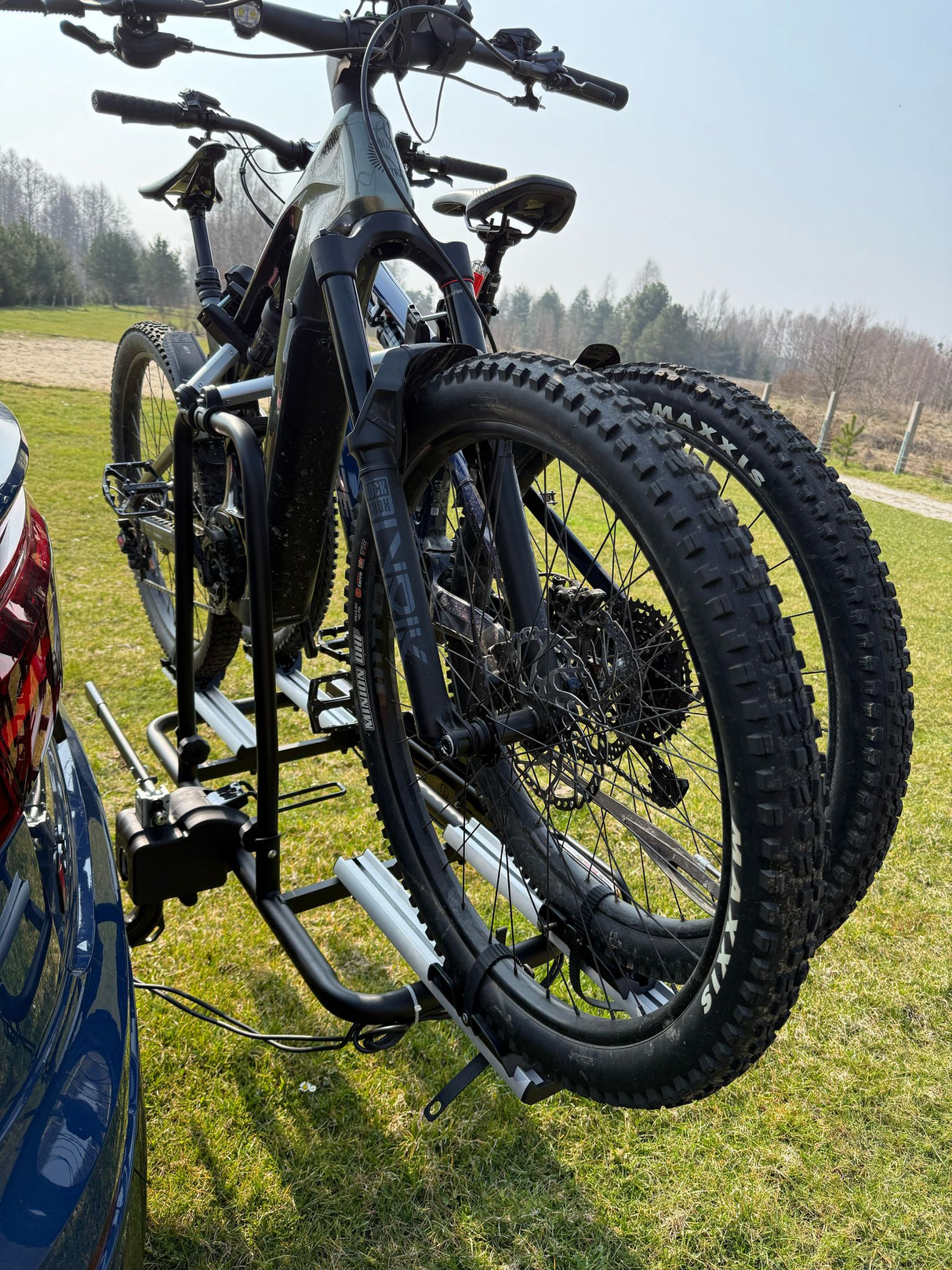 Portabici GEPCO per 2 bici Portabici posteriore per gancio traino per bici elettriche 60 kg