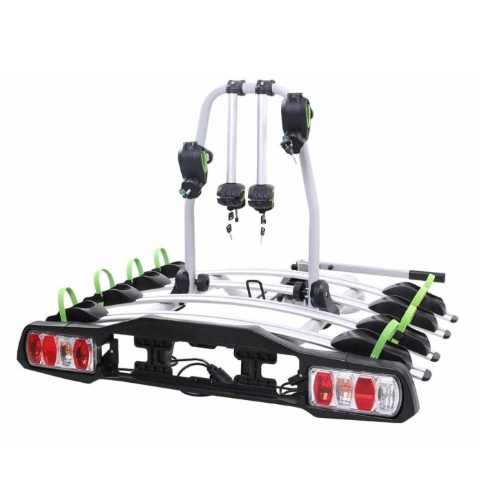 Portabici GEPCO per 4 bici posteriore gancio traino pieghevole 60 kg