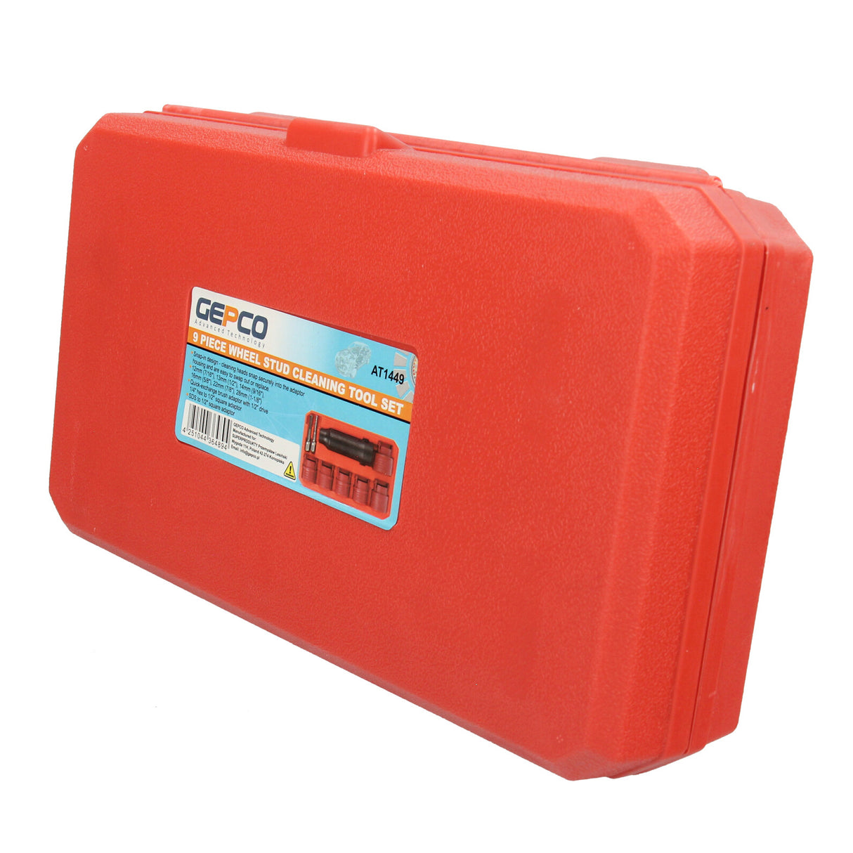 Radbolzen-Reinigungswerkzeug-Set 9-tlg. 1/2" mit M12 M13 M14 M16 M22 M28 Bürsten