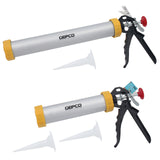 Pistola per giunti, pistola per malta, pistola per silicone, pressa per cartucce da 300+600 ml, siringa per malta