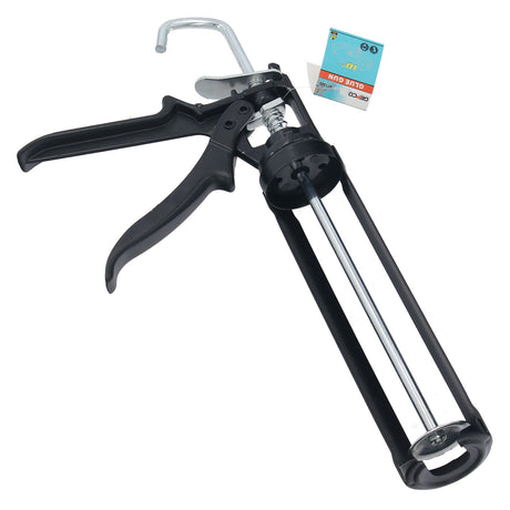 The GEPCO Heavy Duty Caulking Gun in use, applying sealant to a surface.