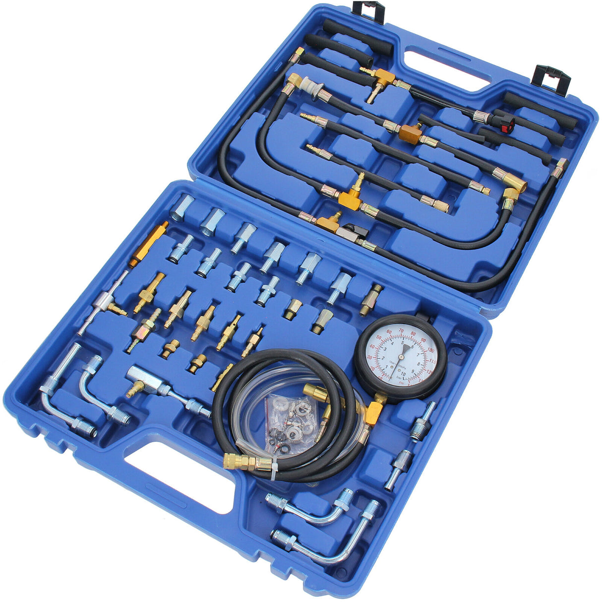 Tester di pressione della benzina Tester di pressione Strumento del sistema di iniezione Tester di compressione 0-8 BAR 120 Psi