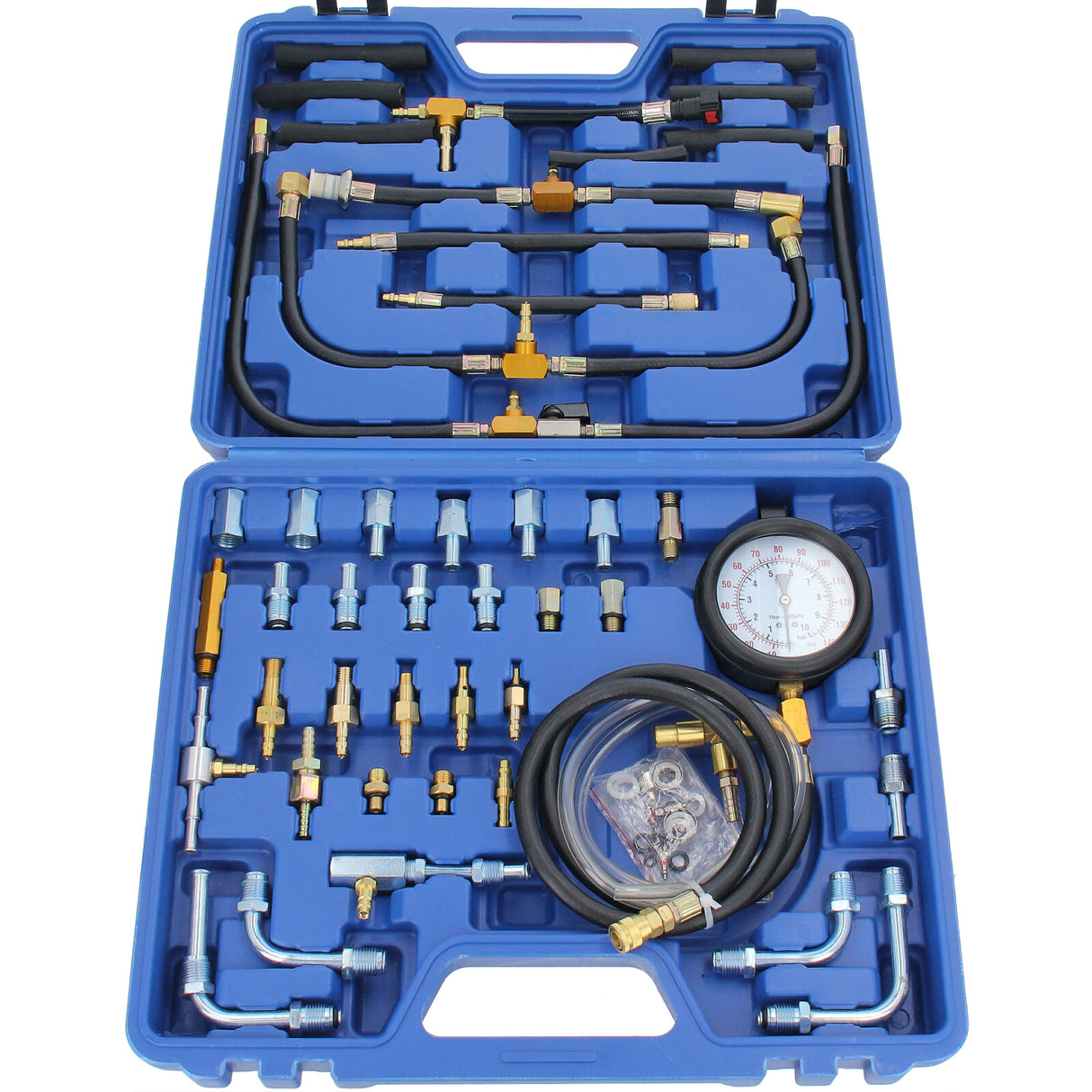 Tester di pressione della benzina Tester di pressione Strumento del sistema di iniezione Tester di compressione 0-8 BAR 120 Psi