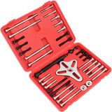 Estrattore a 3 bracci, estrattore per volano, set di boccole per cuscinetti a giogo, estrattore per alternatore, 46 pezzi.