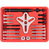 Estrattore a 3 bracci, estrattore per volano, set di boccole per cuscinetti a giogo, estrattore per alternatore, 46 pezzi.