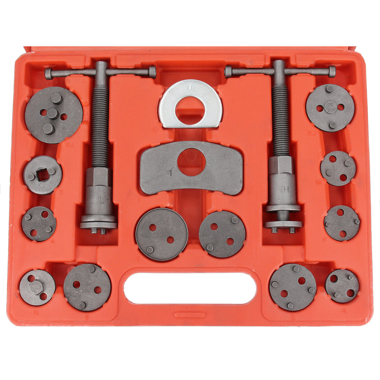 PISTONE FRENO RESETTER PISTONE FRENO RESETTER NUOVO 21 PEZZI VAG AUDI VW SEAT OPEL con 2 mandrini resetter freno SET HQ