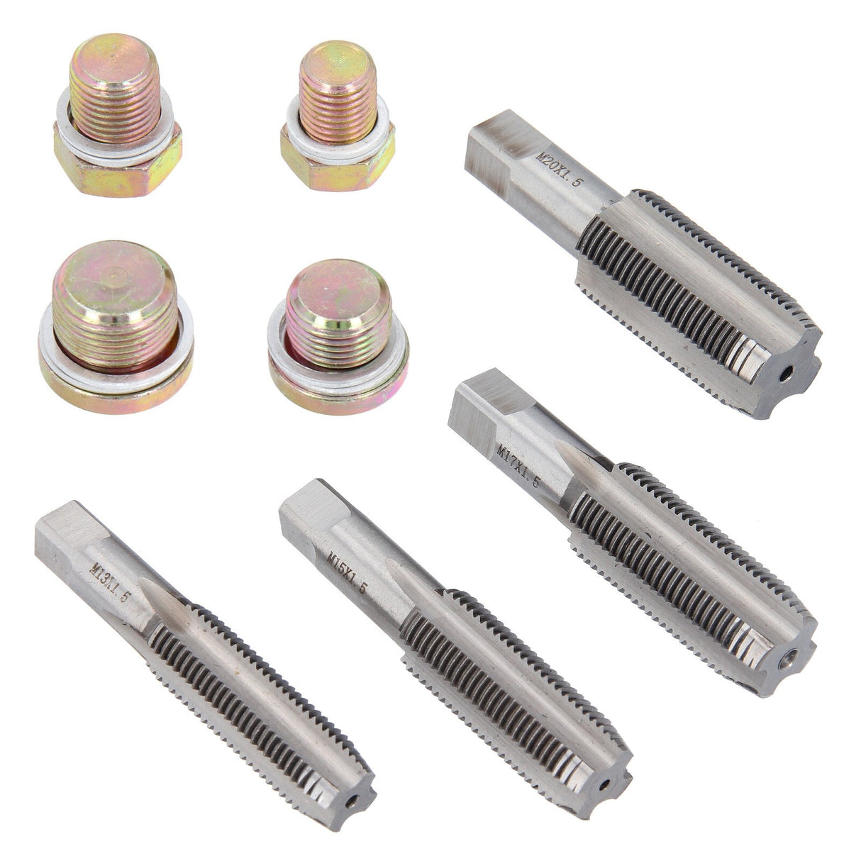 Kit di riparazione 64 pezzi utensile per filettatura scarico olio vite M-13 M-15 M-17 M-20