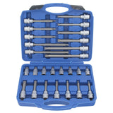 Set di inserti per punte GEPCO da 26 pezzi, attacco quadro interno da 1/2", multi-dente per XZN M5-M16