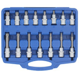 Set di inserti per punte GEPCO da 26 pezzi, attacco quadro interno da 1/2", multi-dente per XZN M5-M16