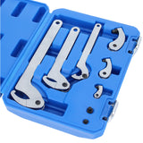 Zapfenschlüssel-Set (35-60-90-120mm) Detailansicht (Bild 5/7). Gelenk-Hakenschlüssel, 8-tlg. Satz.