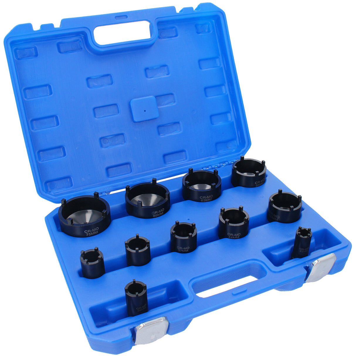 11-tlg. Spezial Einsatz Set Lösen Nutmuttern 22 - 75 mm Schlüssel Werkzeug 1/2"