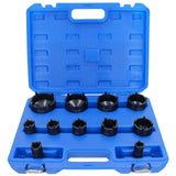 11-tlg. Spezial Einsatz Set Lösen Nutmuttern 22 - 75 mm Schlüssel Werkzeug 1/2"