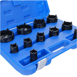 11-tlg. Spezial Einsatz Set Lösen Nutmuttern 22 - 75 mm Schlüssel Werkzeug 1/2"