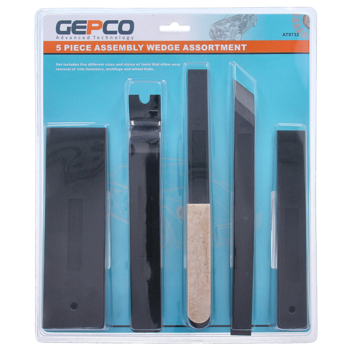 Set di 5 cunei di montaggio leva di montaggio cuneo in plastica set di leve per cunei in PVC rivestimento