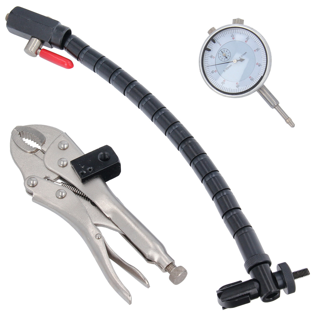 Strumento indicatore a quadrante per disco freno, supporto indicatore a quadrante per misurazione eccentricità laterale, dispositivo di misurazione DTi