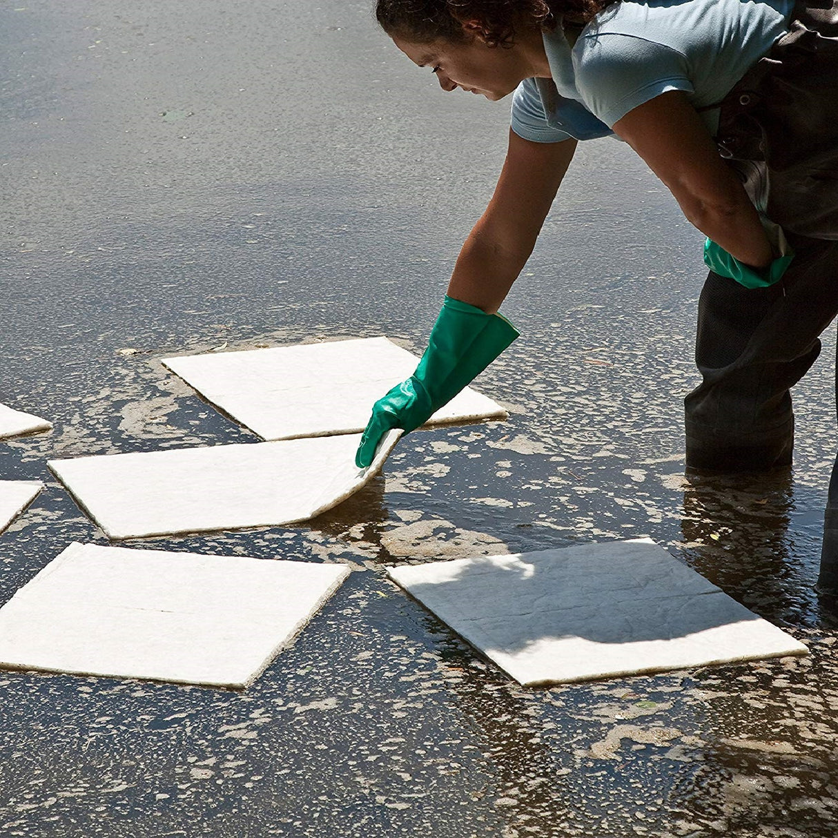 50 pezzi panni assorbenti per olio, panni assorbenti per olio, assorbenti per olio 400 mm x 500 mm x 5 mm