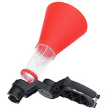 Imbuto per auto regolabile universale, aiuto per il riempimento dell'olio del motore del veicolo, imbuto di riempimento in 2 pezzi Frase