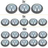 GEPCO 3/5/10 pezzi spazzola professionale per erbacce, spazzola per erbe selvatiche, spazzola per giunti, morbida 25,4 x 200 mm