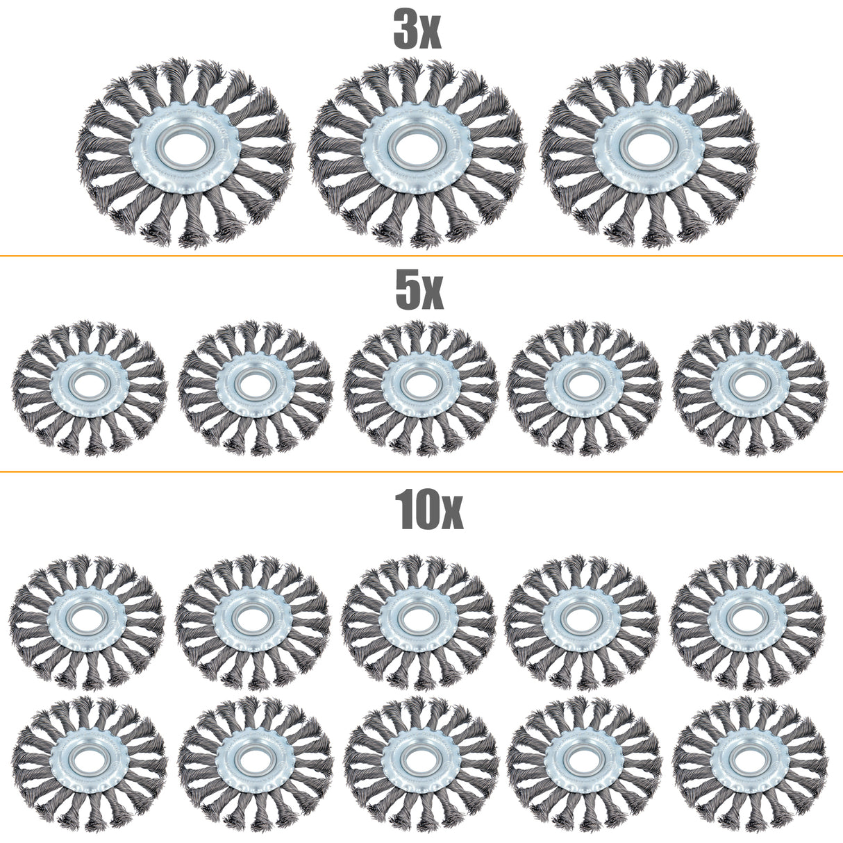 Spazzola intrecciata da 3/5/10 pezzi, spazzola metallica, spazzola a disco, spazzola rotonda intrecciata, flessibile 115 mm