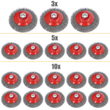 3/5/10-pz SPAZZOLA FILO M14 SPAZZOLA CONICA SPAZZOLA A NODO PER SMERIGLIATRICE ANGOLARE 125mm