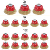 3/5/10-pz spazzola a tazza spazzola metallica Ø 65mm M14 Flex smerigliatrice angolare rivestita in ottone