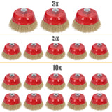 3/5/10-pz spazzola a tazza spazzola metallica Ø 100mm M14 Flex smerigliatrice angolare rivestita in ottone
